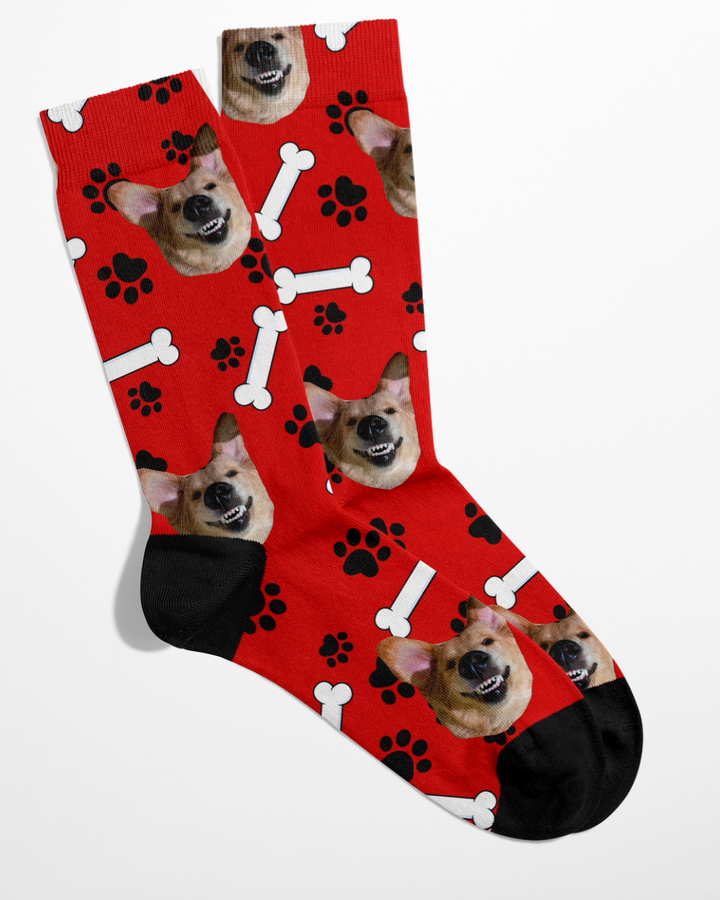 Pawtastic Peds: customized socks with your dog face