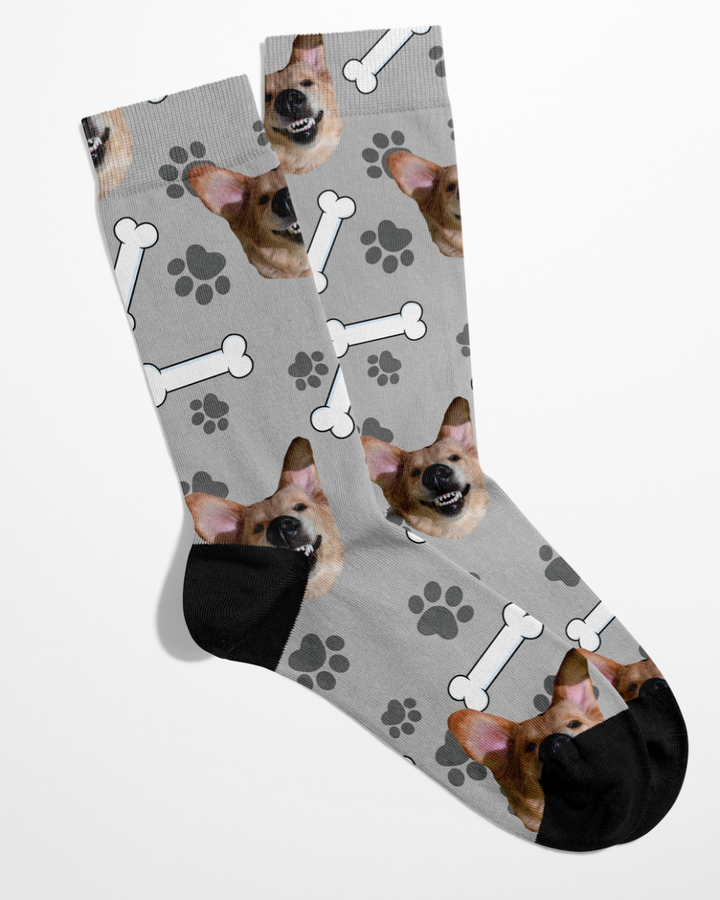 Pawtastic Peds: customized socks with your dog face