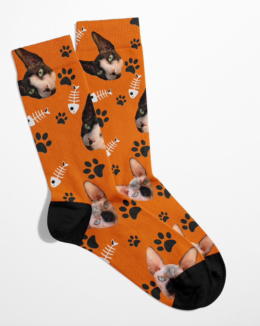 Purrfect Peds: customized socks with your cat face