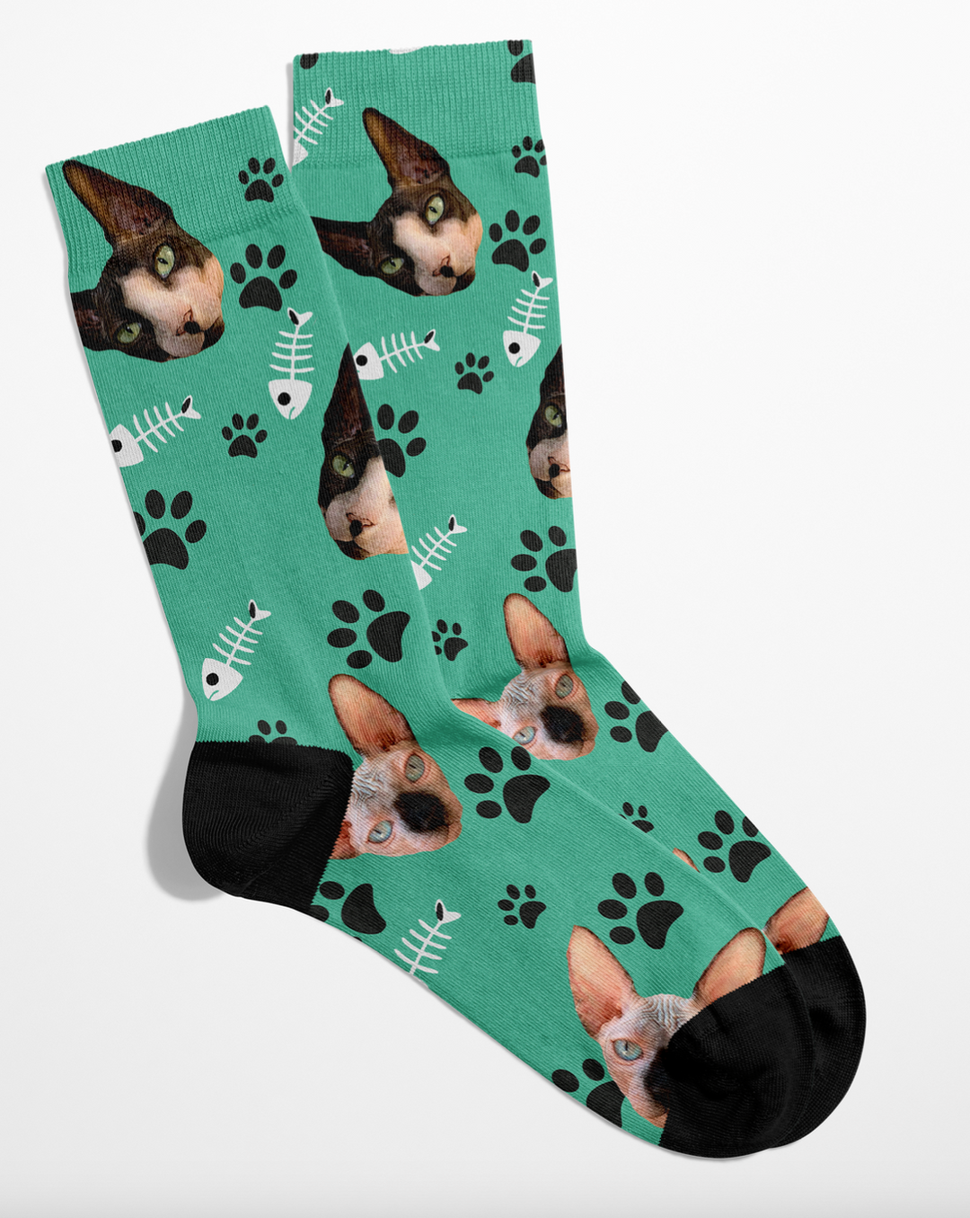 Purrfect Peds: customized socks with your cat face